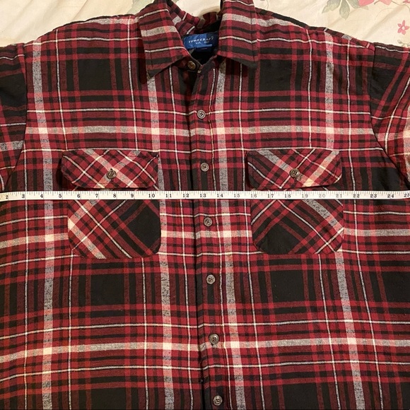 TOWNCRAFT Men’s Large Quilted Lined Flannel Shirt Jacket Shacket Plaid Chore - Picture 5 of 11